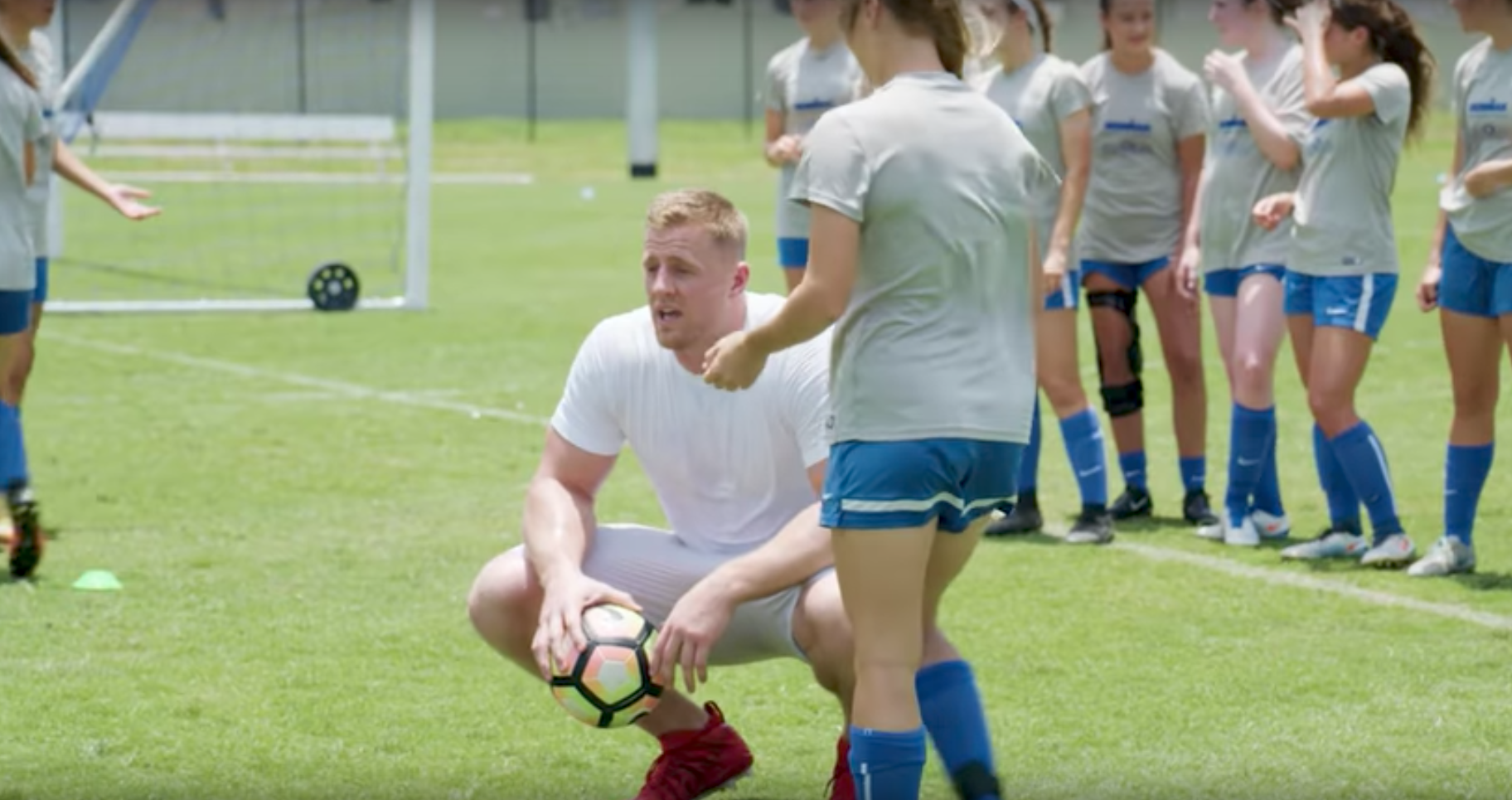 JJ Watt playing soccer