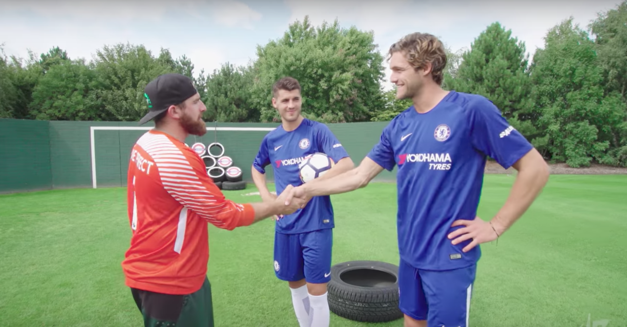 Dude Perfect Teams Up with Chelsea FC to Make Some Crazy Soccer Trick Shots 