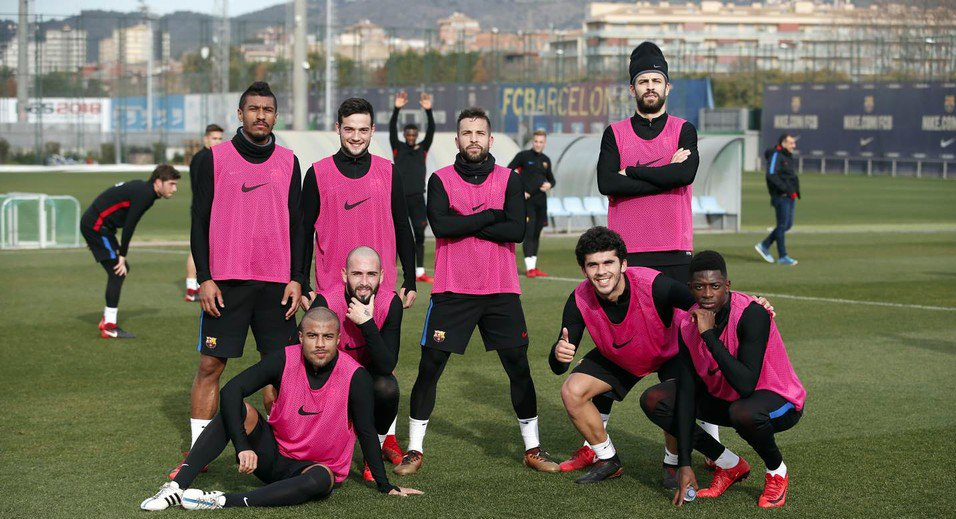 Barcelona training